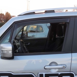 Jeep Renegade Wind Deflector - Omac - Acrylic - Black Smoke - 2015-2024 Jeep Renegade Wind Deflector - Omac - Acrylic - Black Smoke - 2015-2024